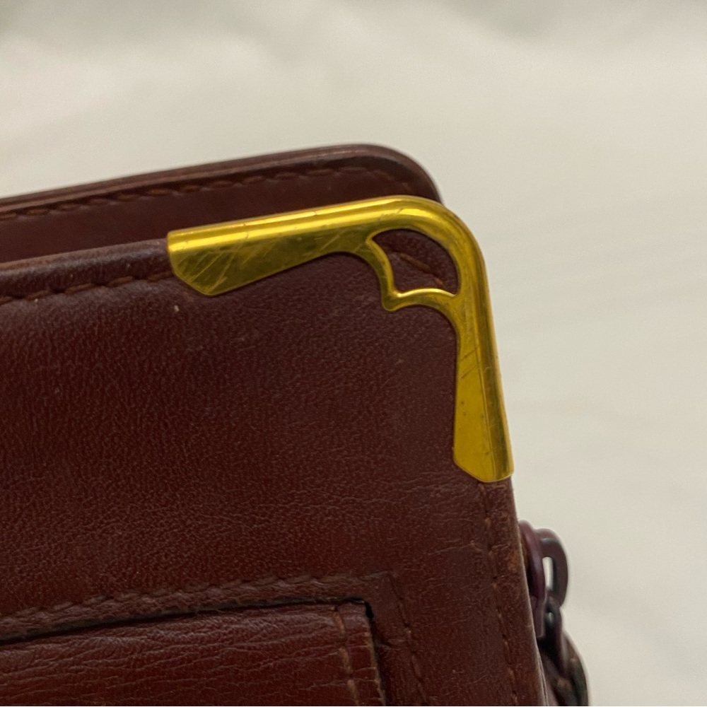 Cartier Bordeaux Leather Must de Cartier A5 Document Case Clutch Bag. - Picture 6 of 14